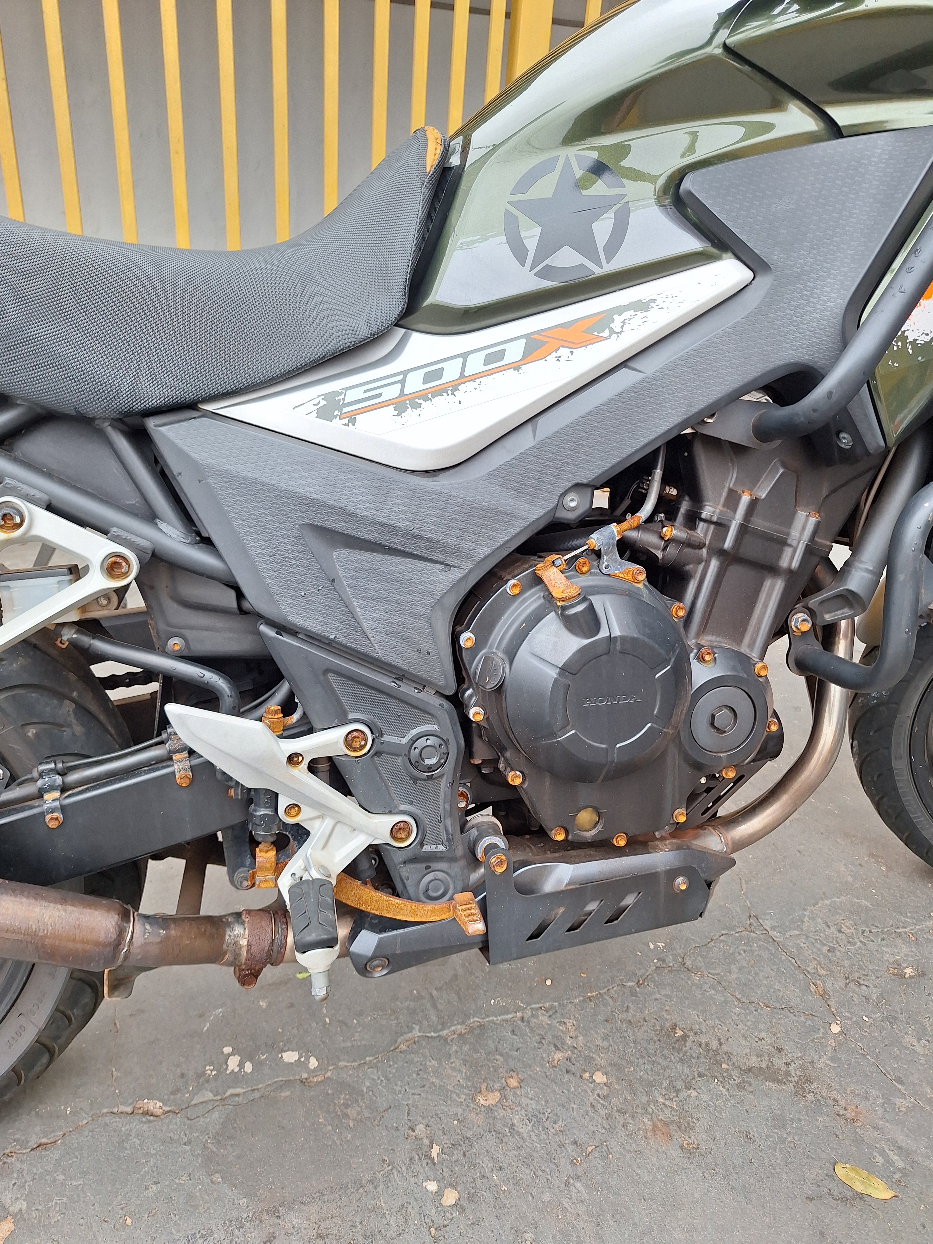 Motocicleta antes do serviço