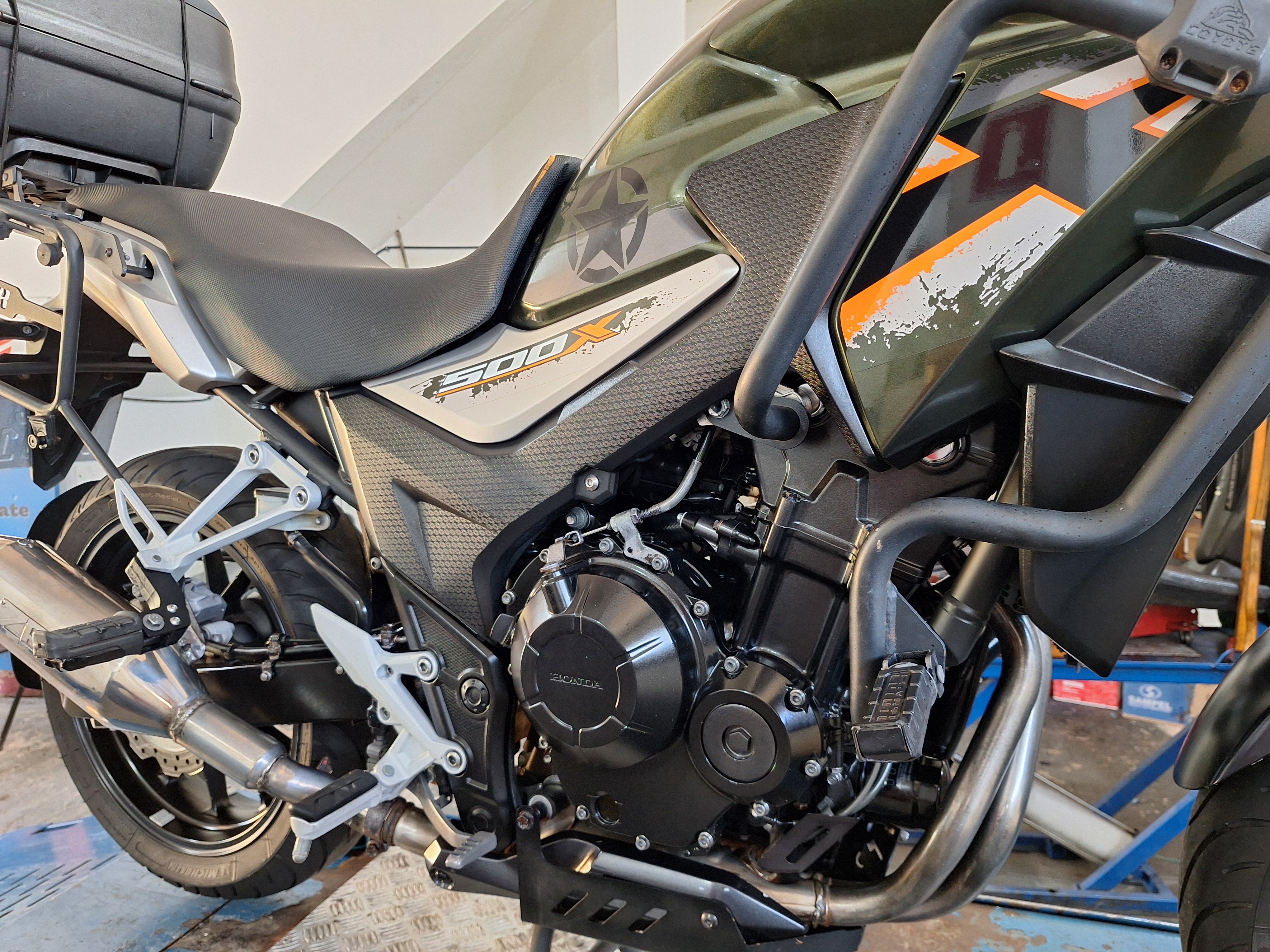 Motocicleta depois do serviço